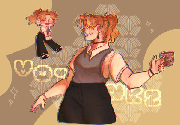 Jun 2025, half body, cell shade, +chibi, $45