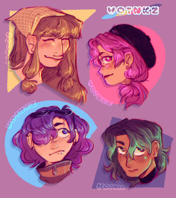 Nov 2025, icon x4 characters, cell shade, $75